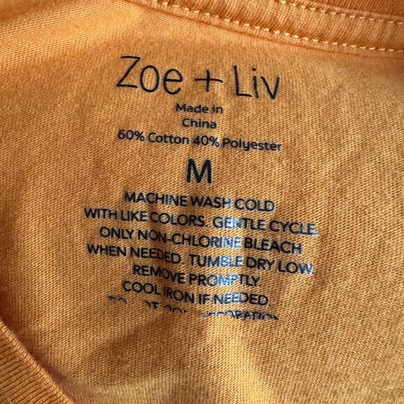 Zoe+Liv Jack O'Lantern Glitter Face Halloween T-Shirt Orange - Medium - Picture 5 of 5